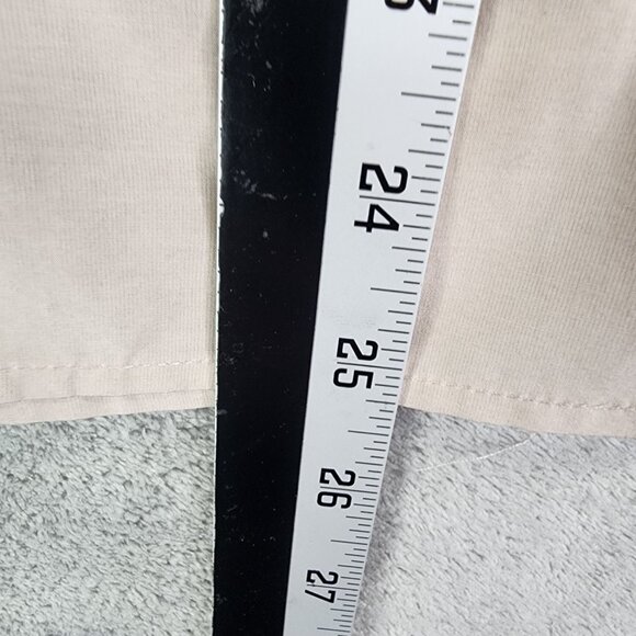 Womens Beige WinterSilks Ruffled Blouse Long Sleeve Silk & Cotton Blend Size L - Picture 9 of 10